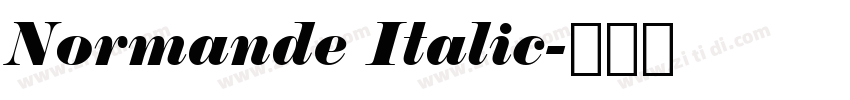 Normande Italic字体转换